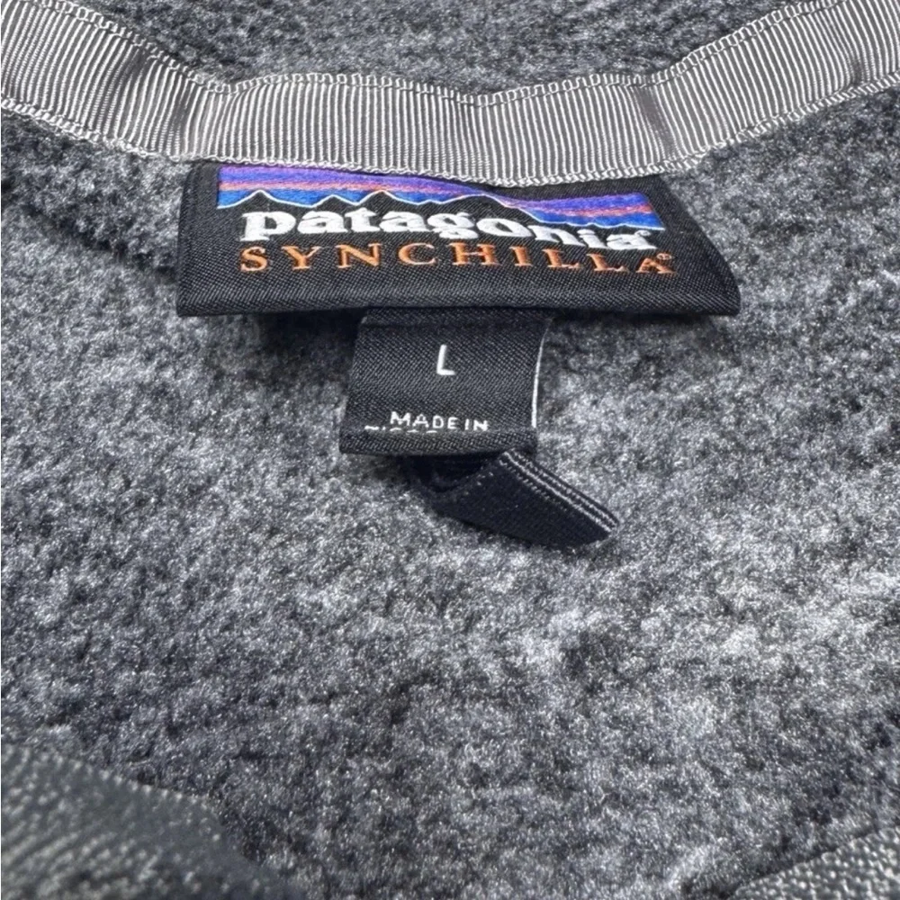 Patagonia Classic Synchilla Fleece Jacket Mens Large Full Zip Grey Gray READ